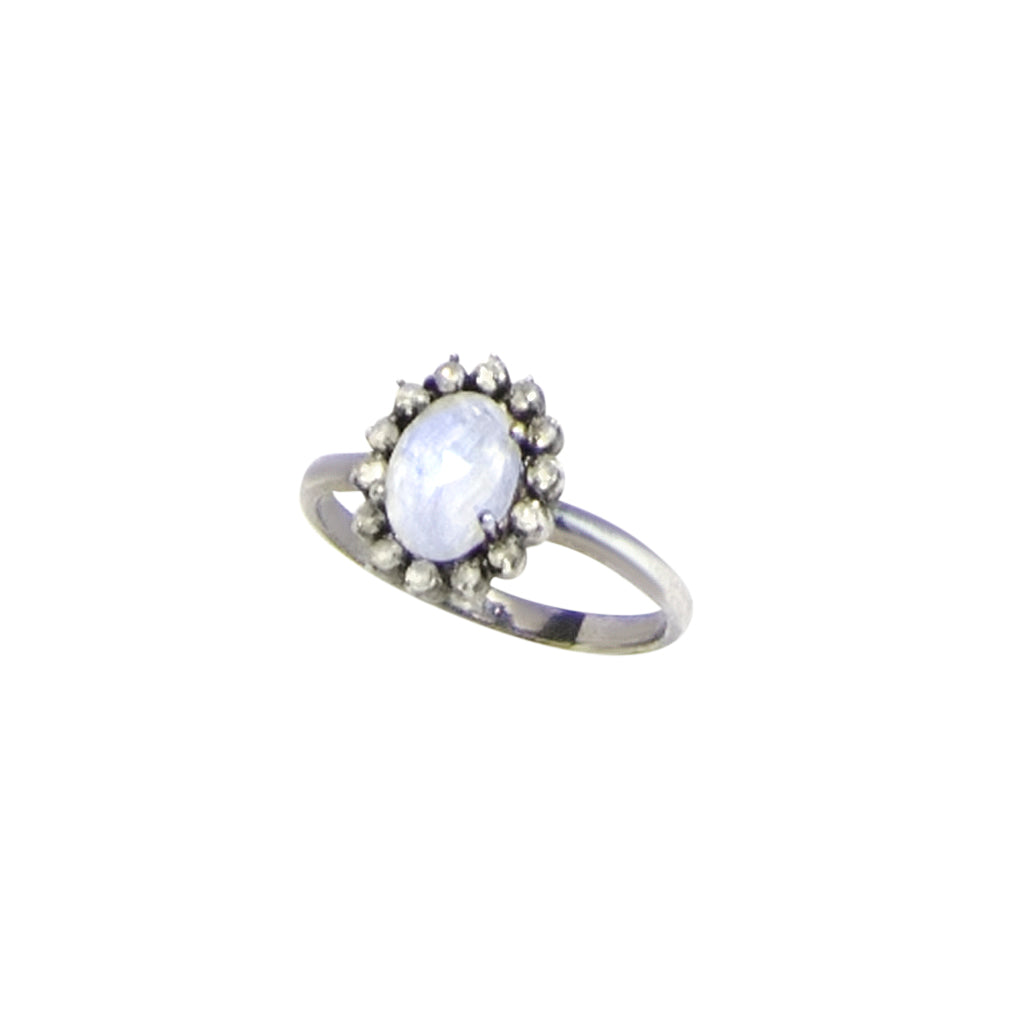 925 Sterling Silver Genuine Moonstone Gemstone Unique bouquet Adjustable  Flower Ring - ELIZ Jewelry and Gems
